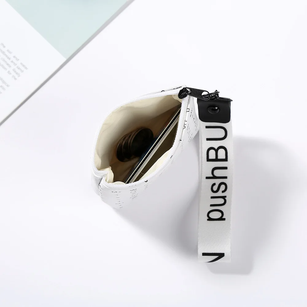 Милый кошелек на молнии с геометрическим элементом маленький сумочка брелоком