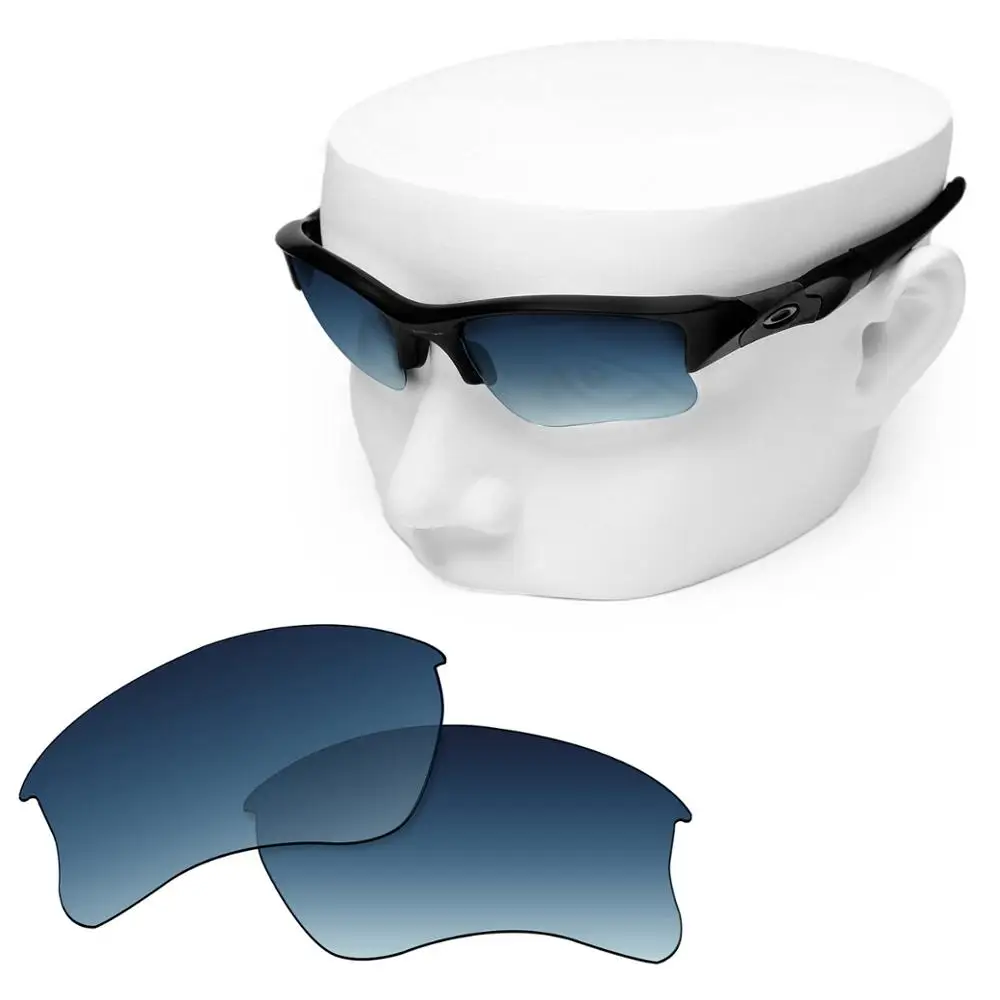 OOWLIT Polarized Replacement Lenses of Blue Gradient for-Oakley Flak Jacket XLJ Sunglasses