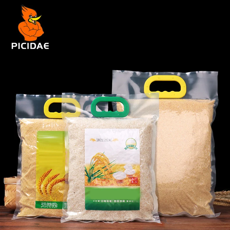 Вакуумная пластиковая упаковка для пищевых продуктов, герметичная прозрачная ручная Пряжка для хранения, муки, замороженного риса, фасоли, мяса, переносная упаковка