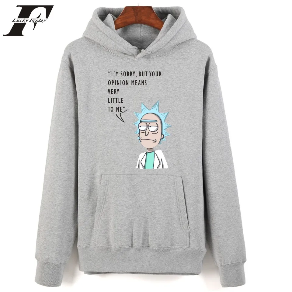 Толстовка с капюшоном Рик и Морти Харадзюку мужские толстовки принтом пуловер