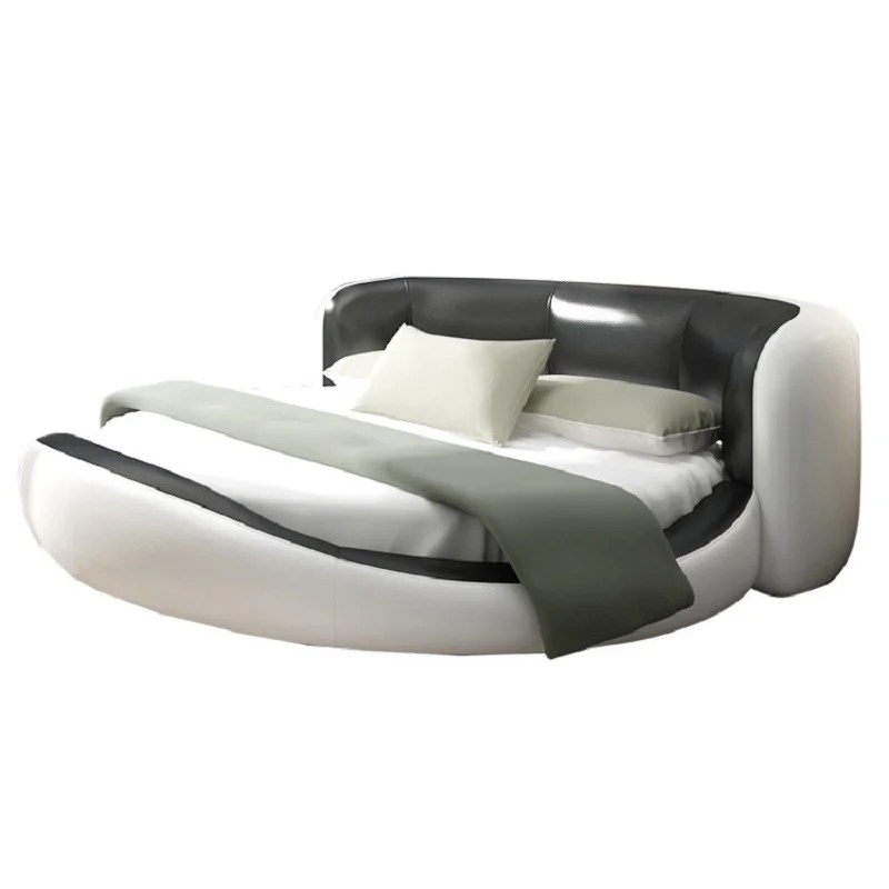 Современная кожа вокруг кровати мебель для спальни|Наборы спальной| |