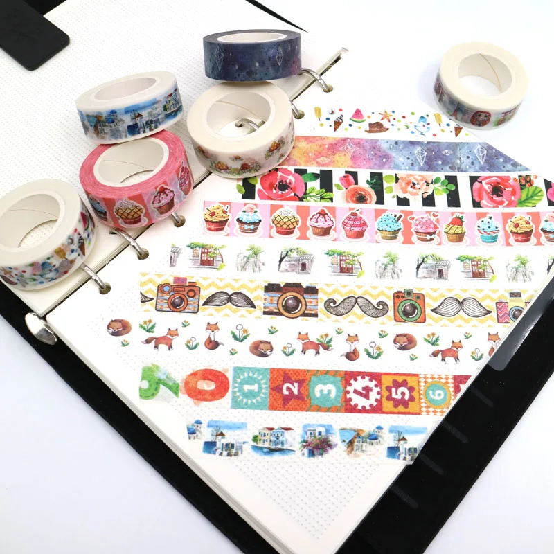 

Creative Flowers Animal Japanese Masking Washi Tape Kawaii Stationery Adhesive Tape Decorative DIY Scrapbooking