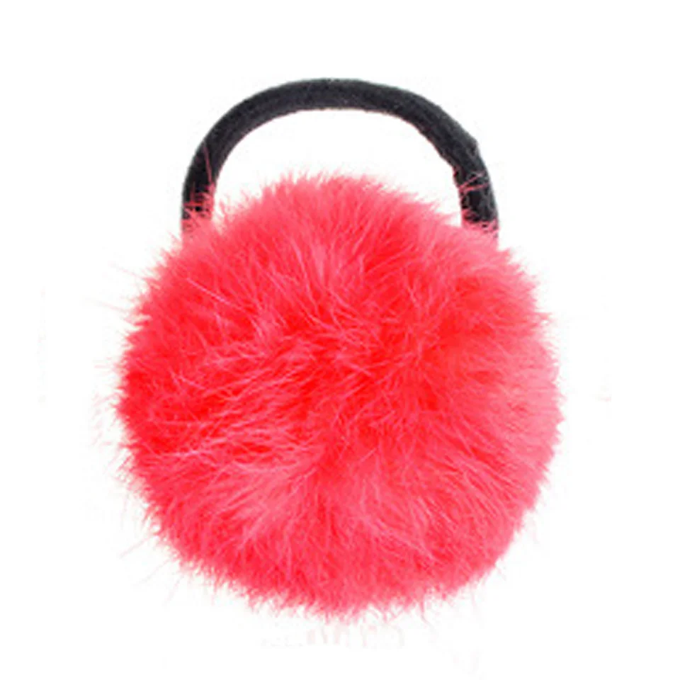 Головной убор из искусственного кроличьего меха для девочек эластичные резинки