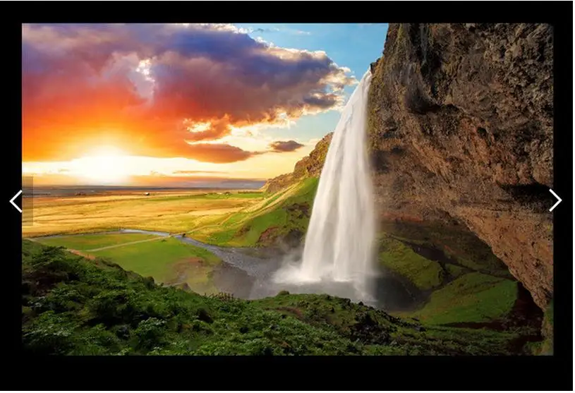 

Custom photo wallpaper 3d wall mural wallpaper sunset falls and the living room TV backdrop wall 3d living room decoration
