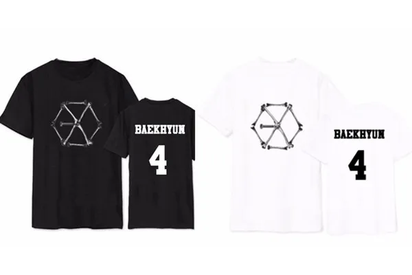 Альбом KPOP exo ex➬t футболка с короткими рукавами и принтом надписью monster member