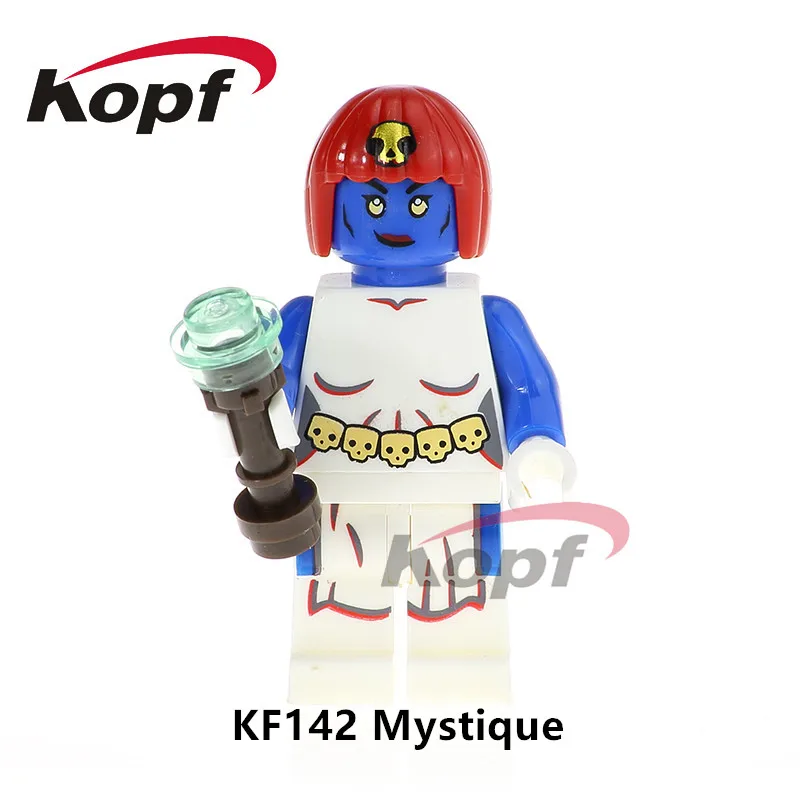 KF631 Одиночная распродажа, Супер герои, экшен, серия X-Man, кирпичи, джинсовые серые фигурки, здание, блокирует обучение, игрушки для детей, лучший подарок - Цвет: KF142 Without Box