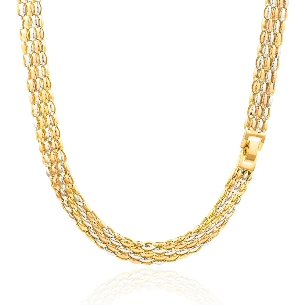 Модные женские ювелирные наборы Ethlyn золотого цвета ожерелье/браслет с золотым