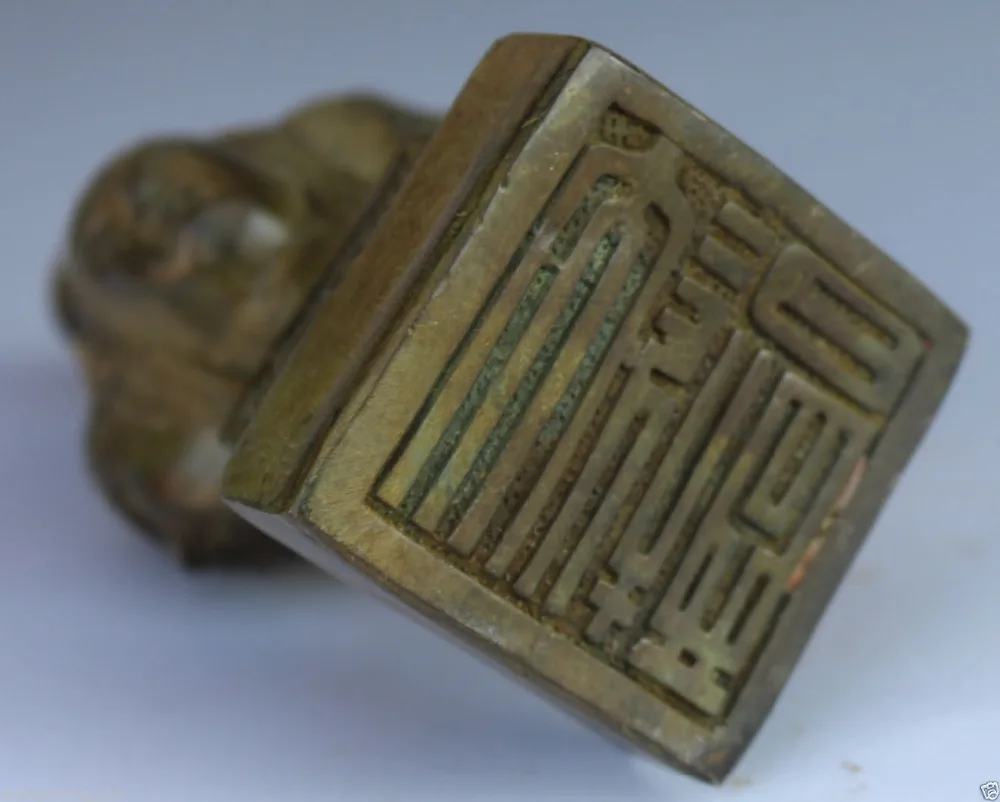 

China Buddhism fengshui Bronze Gilt 4 face Kwan-Yin GuanYin Buddha Seal Statue