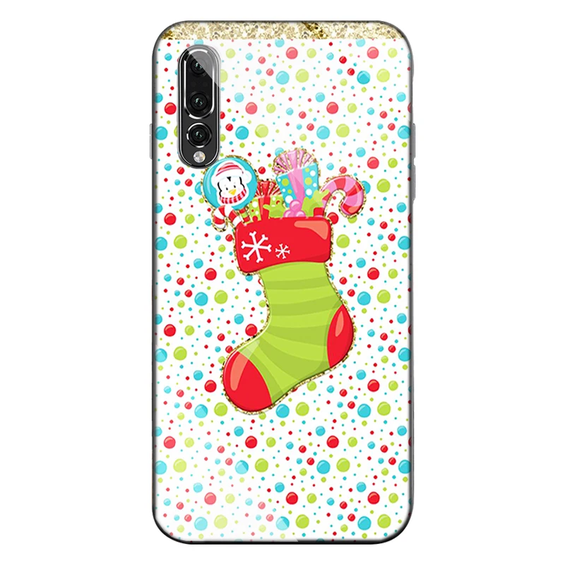 Роскошный стеклянный чехол для huawei p30 lite p20 p10 plus nova 4 nova3i Mate20 pro рождественский