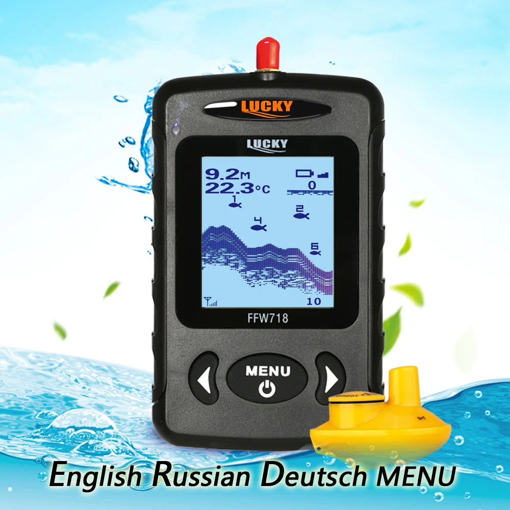 Lucky портативный профессиональный рыболокатор эхолот беспроводной сонар