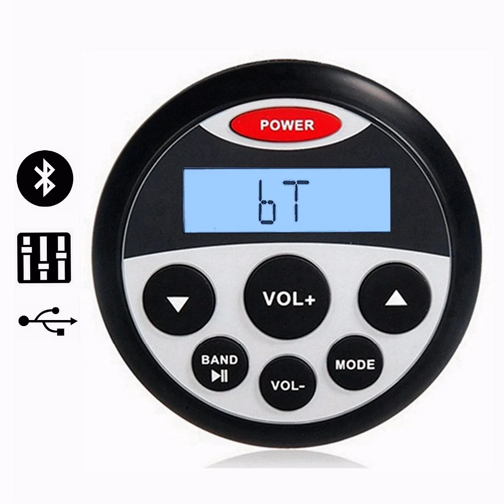Водонепроницаемый стерео приемник 1.9 &quotMP3 плеер AM/FM радио USB и AUX вход для ATV