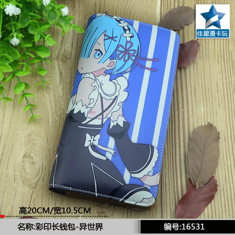 Лидер продаж 2016 цветной Длинный кошелек из искусственной кожи с рисунком аниме Re: