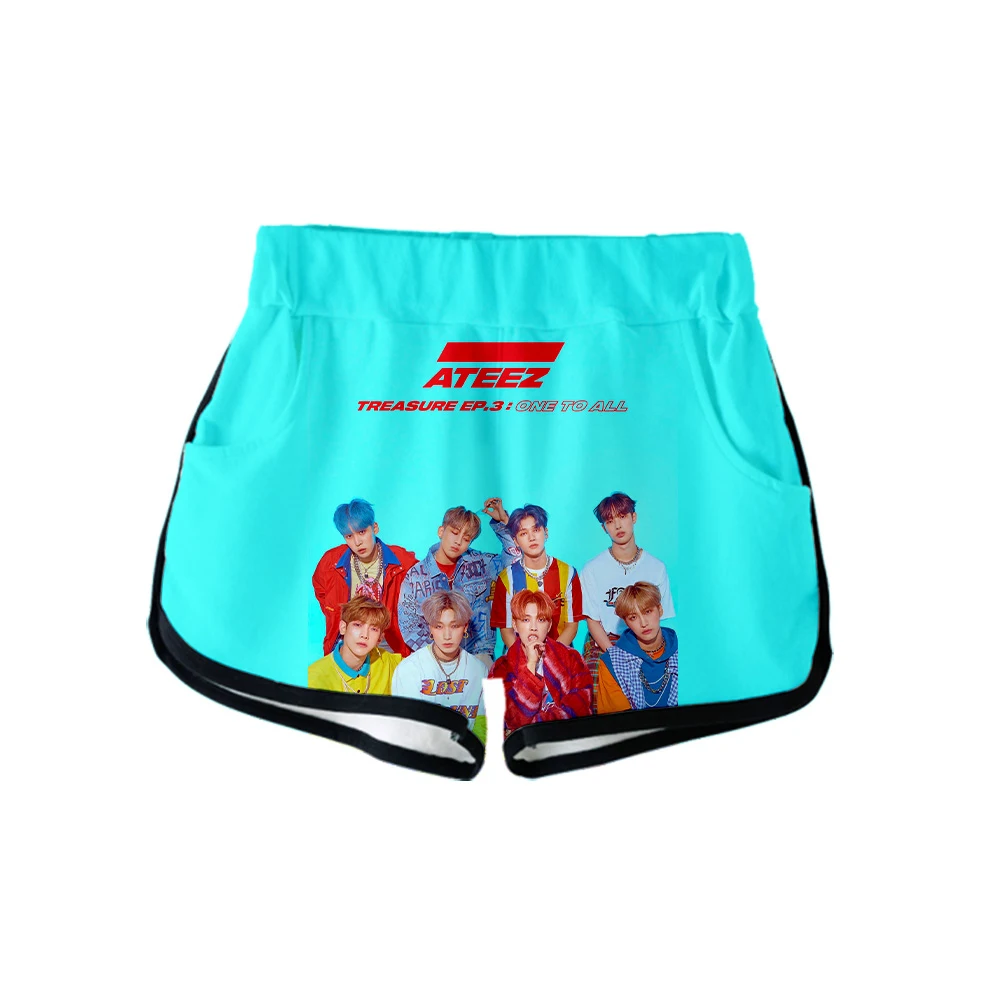 ATEEZ 3D Kpop женские шорты сексуальные короткие байкерские пижамы Harajuku летние
