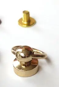 gold Круглая головка кольцо spiles панк латунная одежда заклепки с винтами для сумки, шляпы, обуви, кожаный чокер чехол для телефона diy ремесло - Цвет: gold