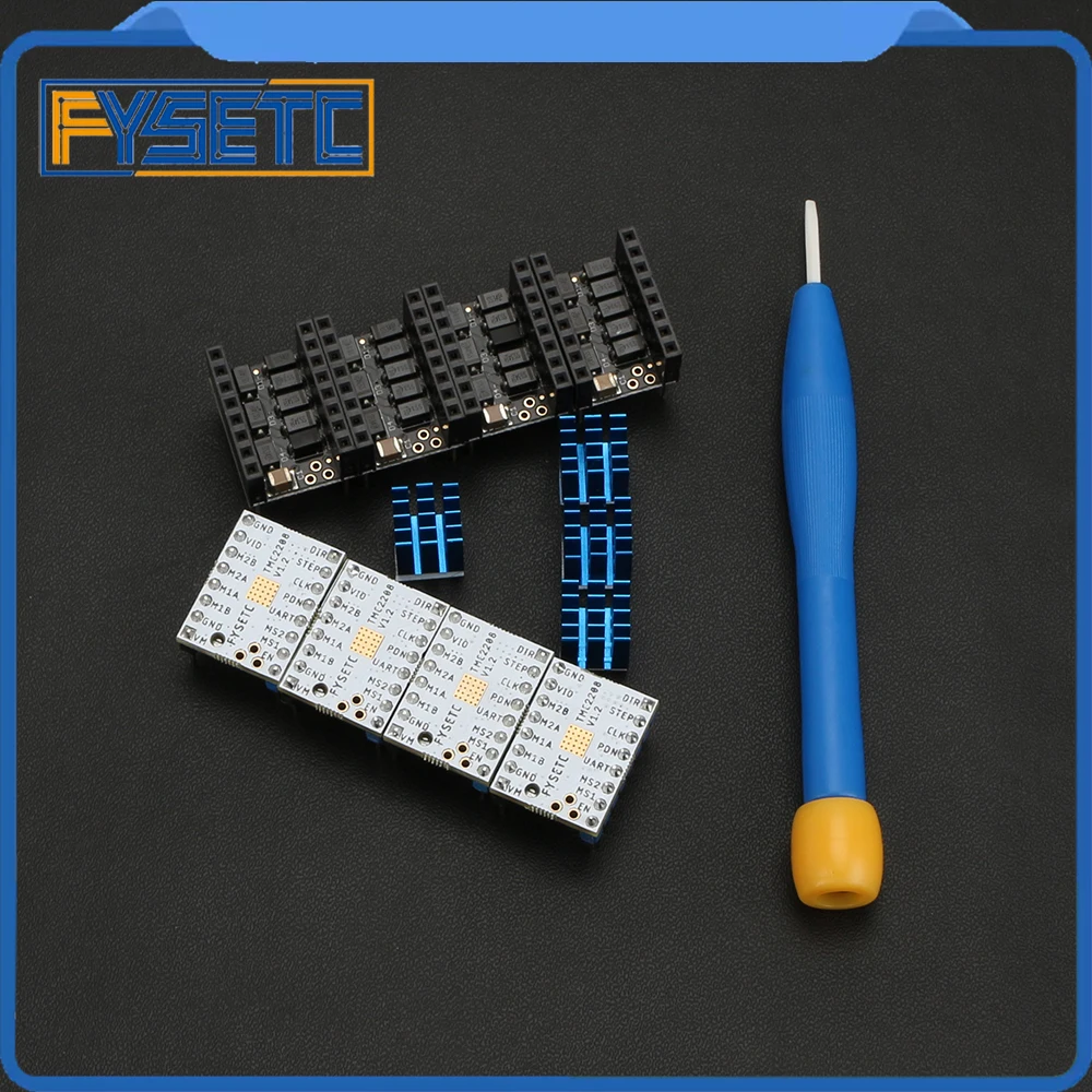 2 шт. новейший FYSETC TMC2208 V1.2 с защитным шаговым двигателем бесшумный драйвер Stepstick