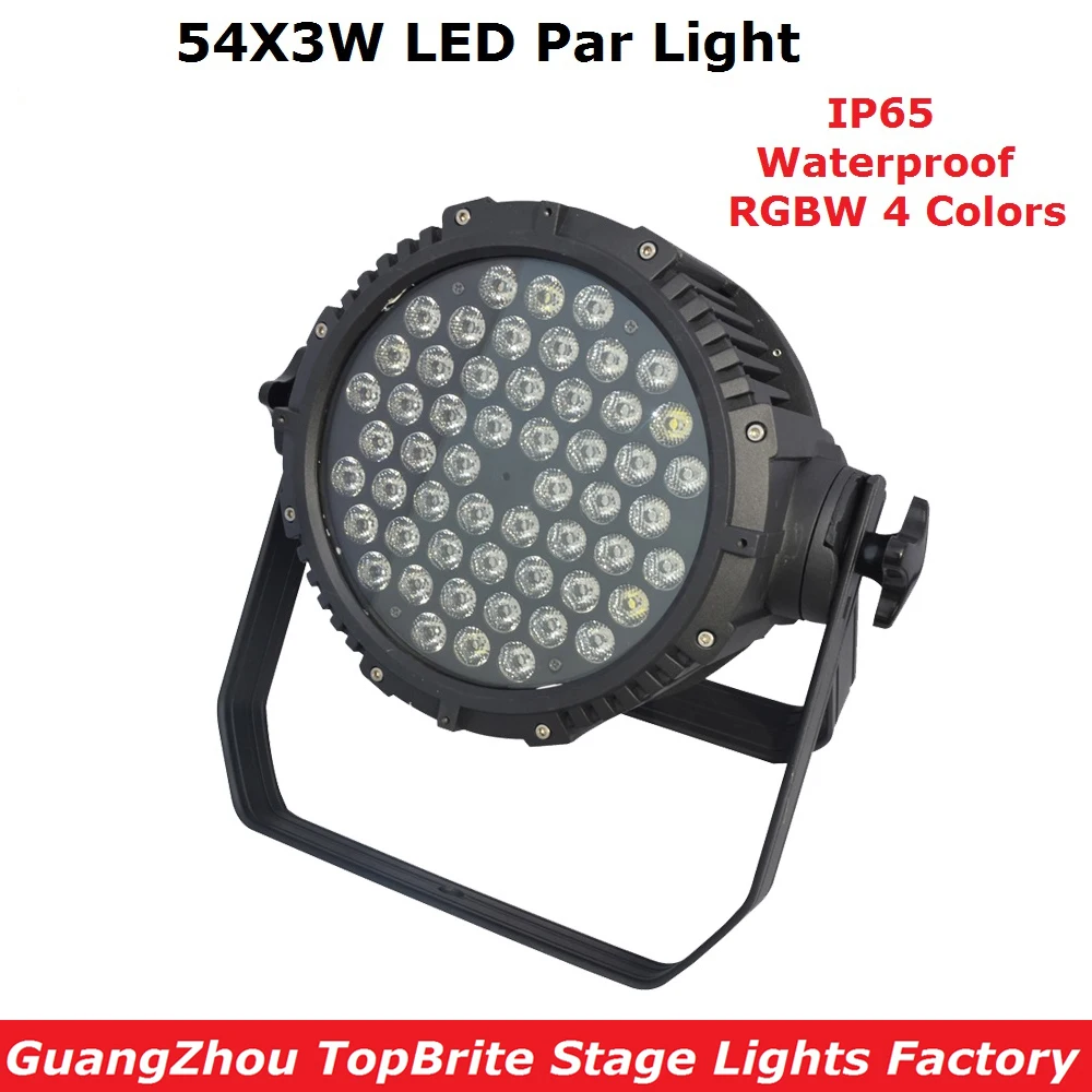 Быстрая доставка Высокое качество LED Par 54X3W RGBW 4 вида цветов Led сценический свет 180W