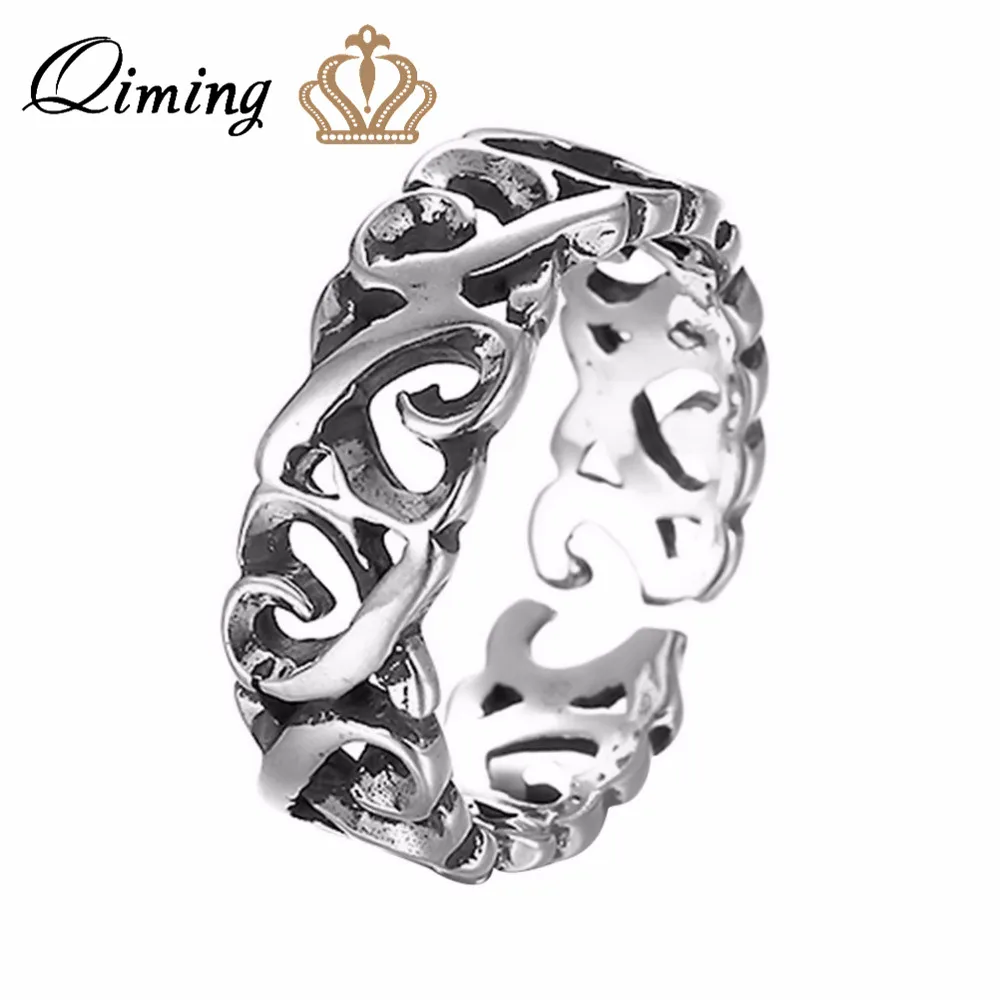 QIMING новые славянские кольца с узором модные ювелирные изделия женские
