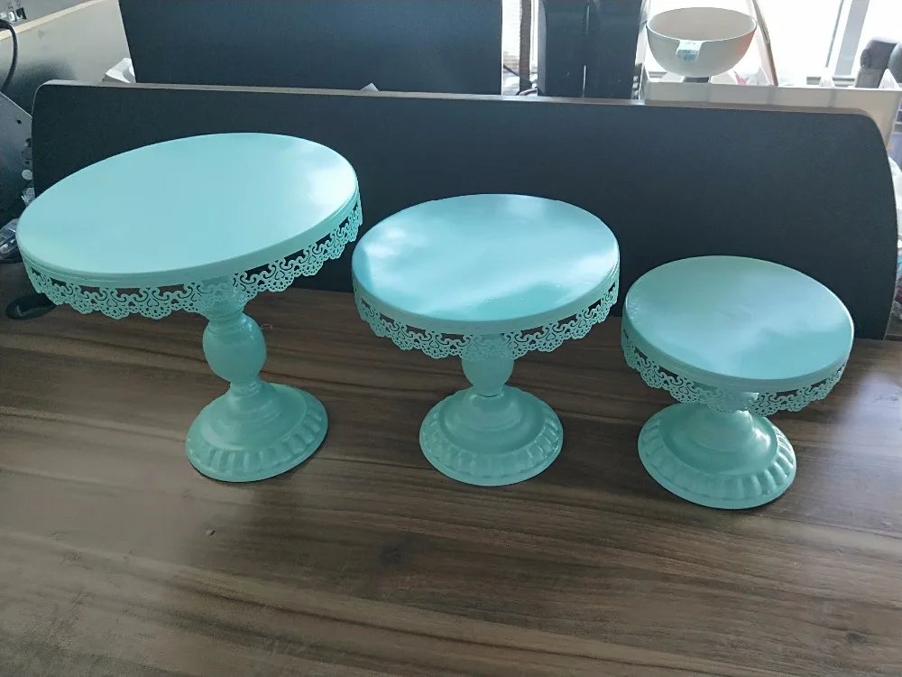 Наборы круглых подставок для торта синего цвета 3 шт./лот|Стойки| |