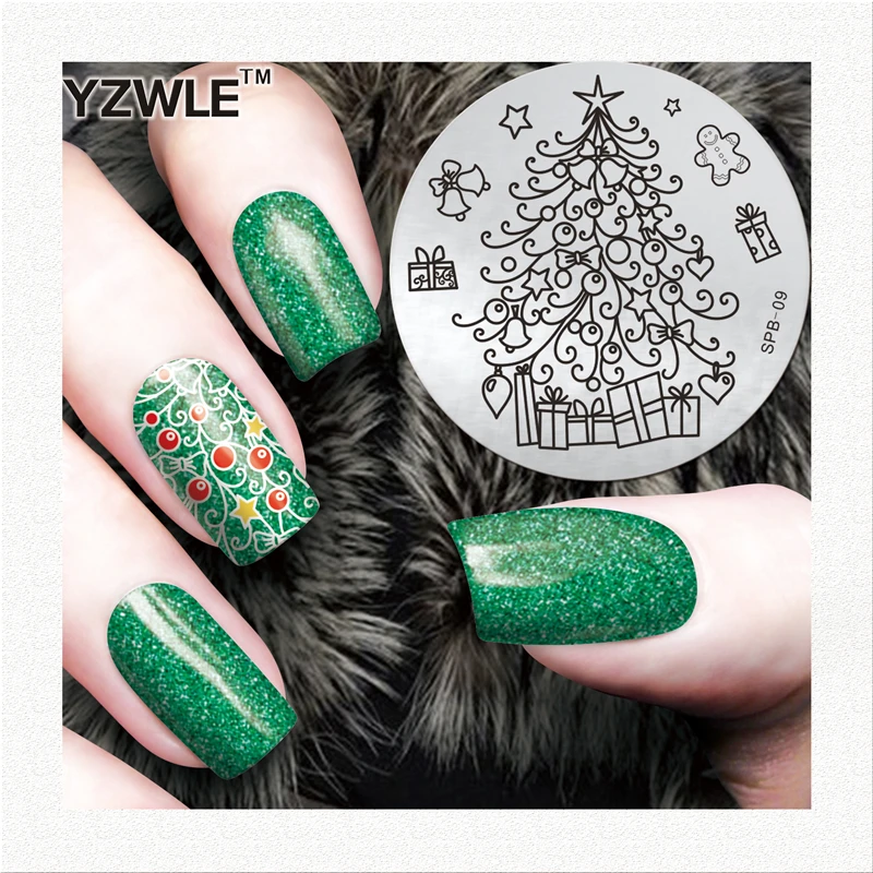 

1 Pc Christmas XMAS Snowflake Heart Nail Art Stamp Stamping Template Plate Nail Stamping Plate Nail Tool