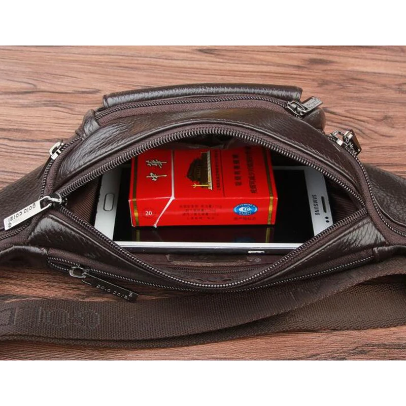 Нагрудный ремень из натуральной воловьей кожи для мужчин винтажный дорожный