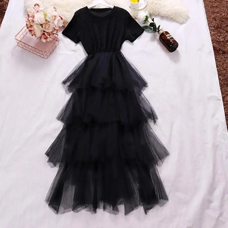 Новинка женское кружевное платье в стиле пэчворк модное летнее короткий рукав