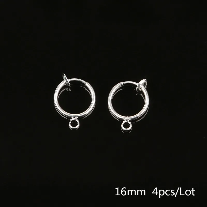 Silver Plated 4-20 шт./лот различные формы медная железная металлическая серьга в виде клипсы позолоченные серебряные серьги крючки для женщин - Окраска металла: Silver Plated