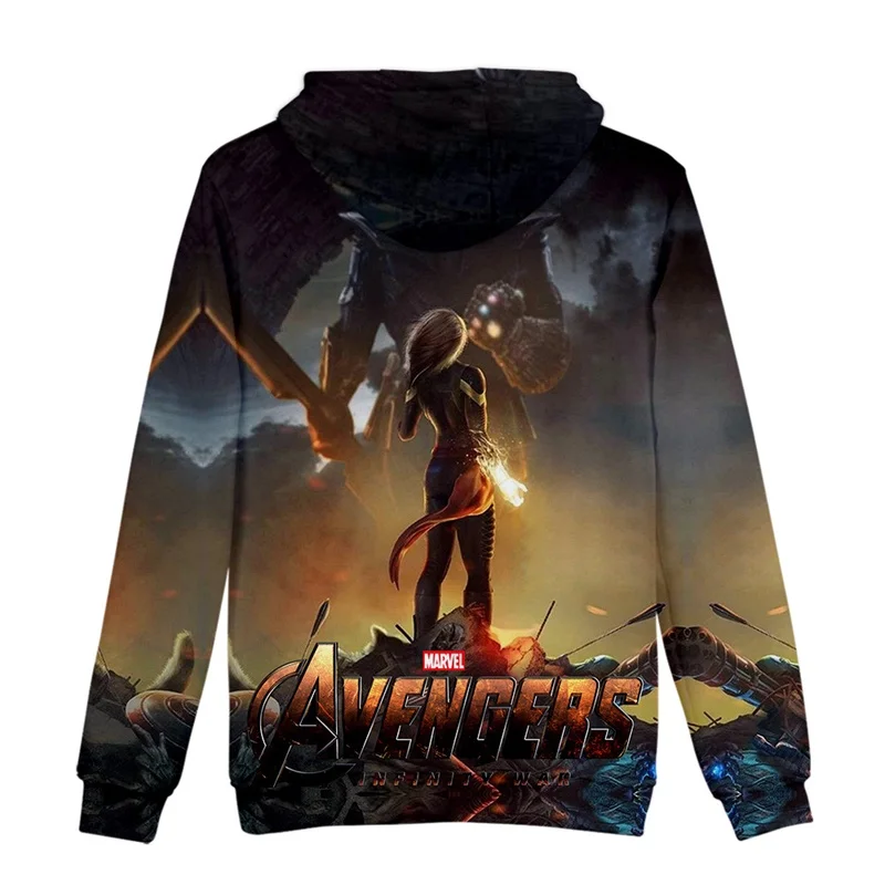 Cloudstyle 2019 Мстители мужские толстовки Endgame Супергерой Carol Danvers 3D классная с принтом