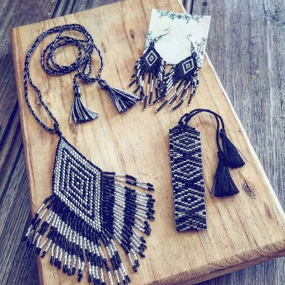Go2hobo MIYUKI браслет Ювелирные наборы женские черные Серебряные бусы Delica ожерелье ювелирные изделия ручной работы браслеты набор ювелирных изделий