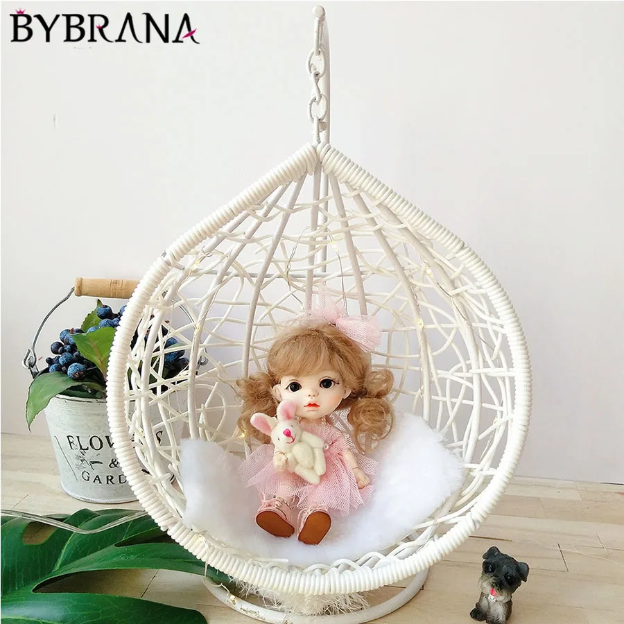 Bybrana Модная белая 1/6 1/8 1/12 Bjd кукла подвесная корзина|Куклы| |
