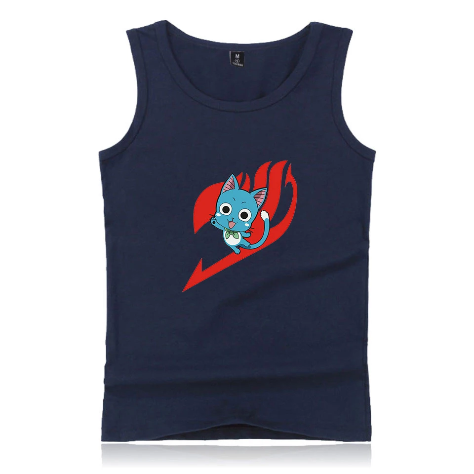 FAIRY TAIL print Vest Cool Hipster casual fashion Popular Men/Women Street Clothes Summer Harajuku street Sleeveless | Женская одежда