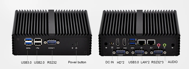 Core I3 Linux Windows Mini PC Dual Lan 4 * COM Настольный компьютер безвентиляторный x86 одноплатный