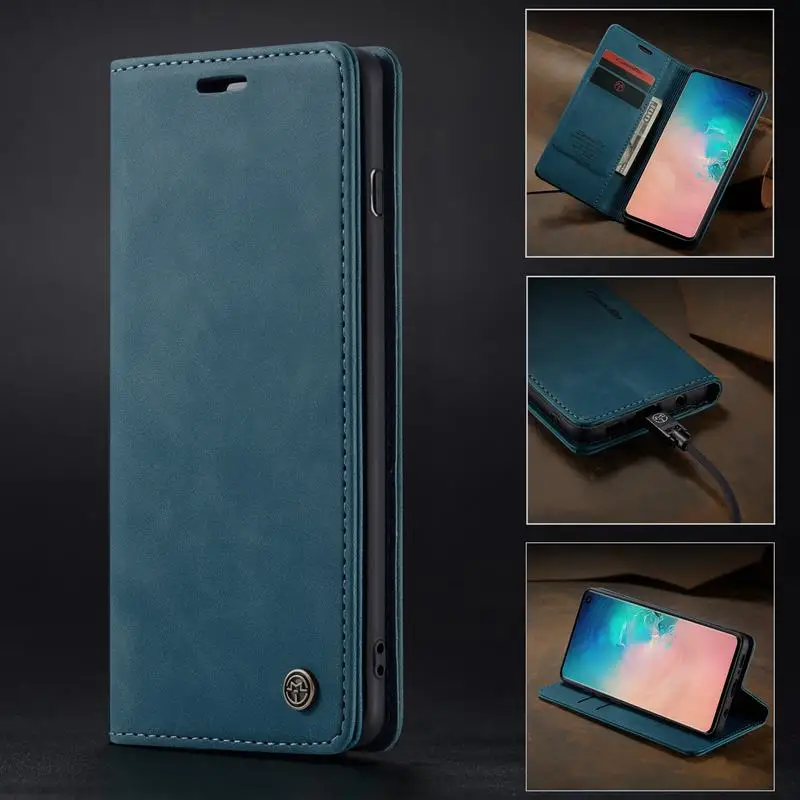 Cover Case For Samsung S7 Edge Galaxy S8 S9 S10 Plus 5G Phone 360 Leather Wallet Magnetic Flip Housing S7edge S8plus S9plus | Мобильные