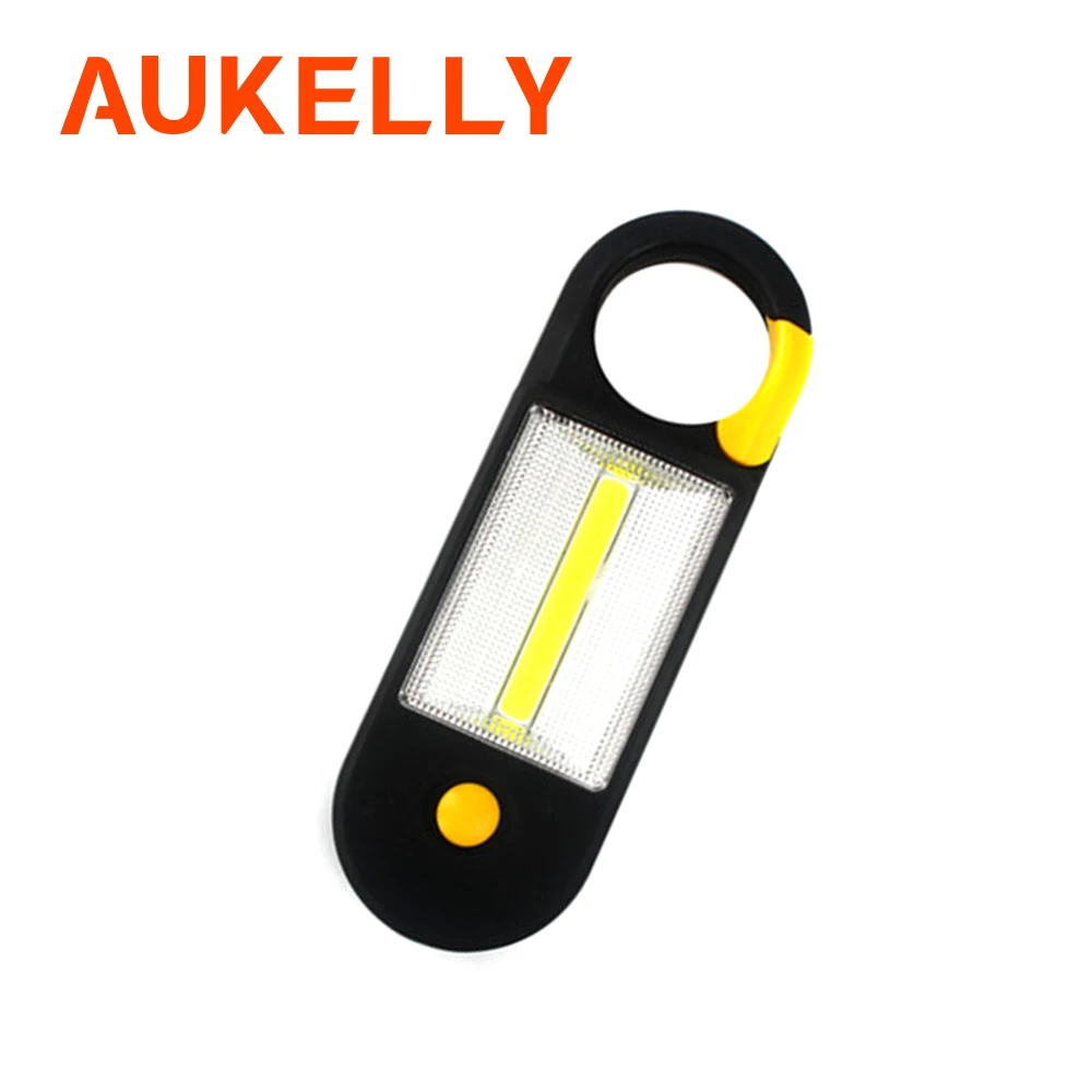 Aukelly COB светодиодный рабочий светильник 2 режима AAA Портативный аварийного инспекции потолочные светильник удобный Фонари лампа для кемпинга с магнитным крючком - Мощность в ваттах: Yellow