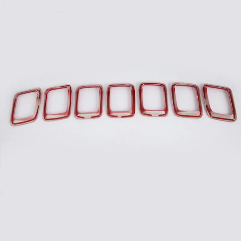 For Jeep Compass 2017 7PCS High Quality ABS Chrome Car Front Air Grille Decoration Sequins Cover Trim Styling Accessories | Автомобили и