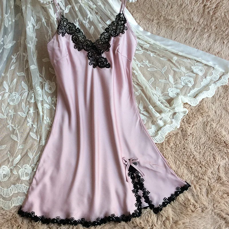 Бесплатная доставка женская сексуальность пижамы ночной рубашке одежды кружева
