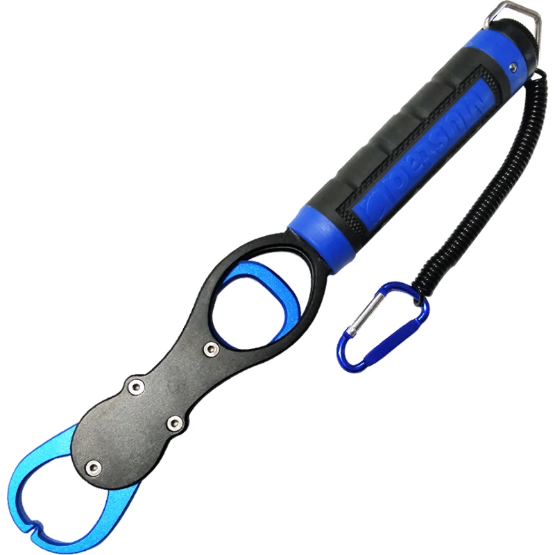 Mustad Fish Grip with Scale Portable Lightweight Fish Controller Fishing Gripping Tool Retention Rope Pesca Fishing Tackle Tools