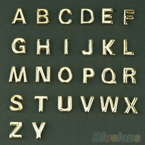 Модная женская самодельная буква имя инициалы из металлического сплава цепочка