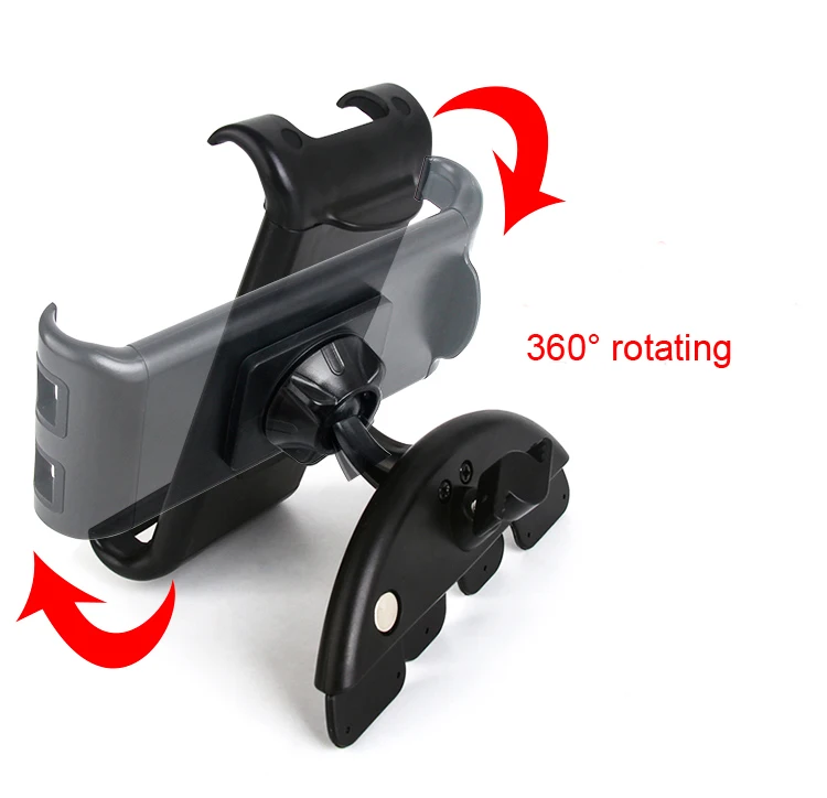 Поворотный Автомобильный CD слот плеер держатели для мобильных телефонов