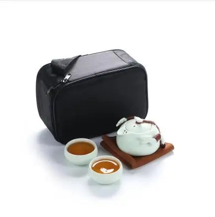 Керамический чайник Gaiwan, чайная чашка для пуэр, китайский чайник, портативный чайный набор, посуда для напитков - Цвет: Style O