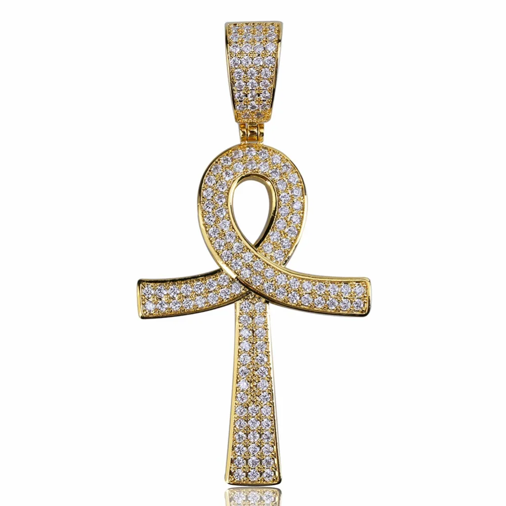 Египетский Анкх ключ крест подвески ожерелья для мужчин и женщин Цвет золотистый