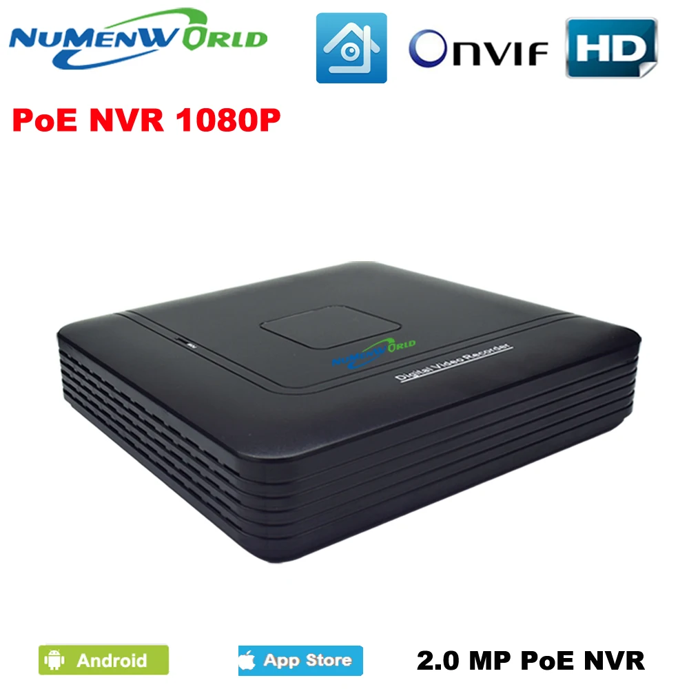 DC48V P2P 4CH POE мини NVR ПРОИЗВОДИТЕЛЬ запись в реальном времени 4CH Поддержка POE ONVIF для POE HD IP камера с 4 независимый POE