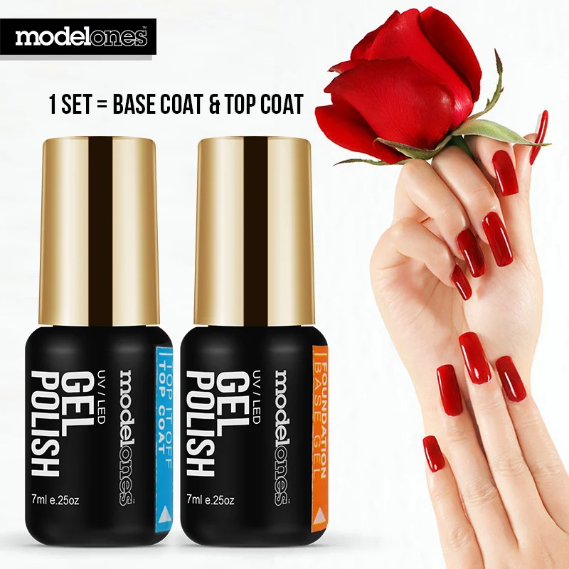 Modelones 7 мл базовое верхнее покрытие УФ гель для ногтей Длительное светодиодное