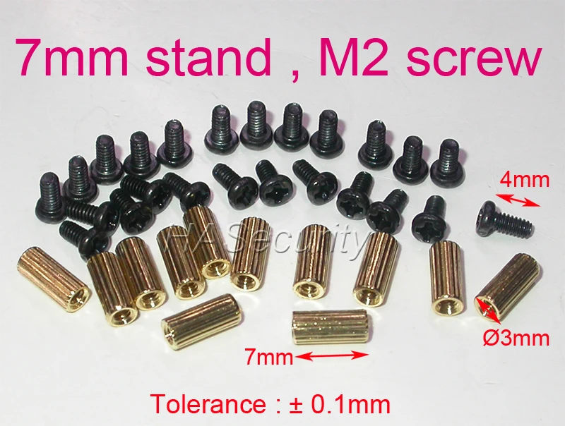 Латунная подставка/скоба/дырокол 12 шт. 7 мм с винтовым винтом (24 шт.) для камеры