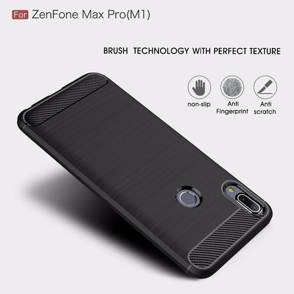 For Asus Zenfone Max Pro M1 ZB602KL ZB601 Case Ultra Thin Carbon Fiber Soft TPU Silicone Phone Cover |