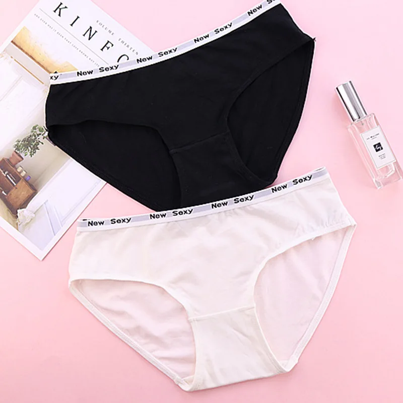 ZAVACE 3 шт./лот мода новый цвет хлопок буквы сторона милые пикантные трусики для