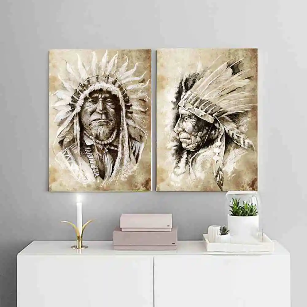 Портрет основного американского мужчины Ретро плакат настенное искусство в