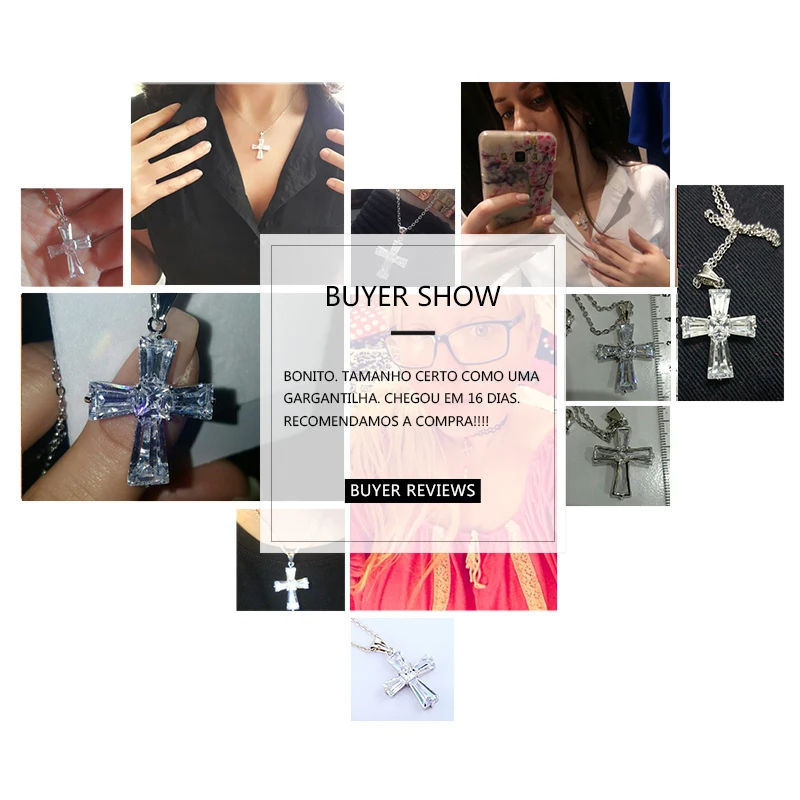 LUOTEEMI подарок на Новый год ожерелье из белого золота нежный прозрачный кубический