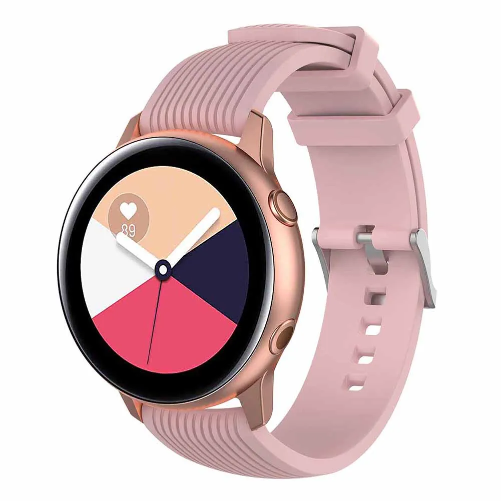 Замена твердого Цветной силиконовый браслет ремешок для samsung Galaxy Watch Active