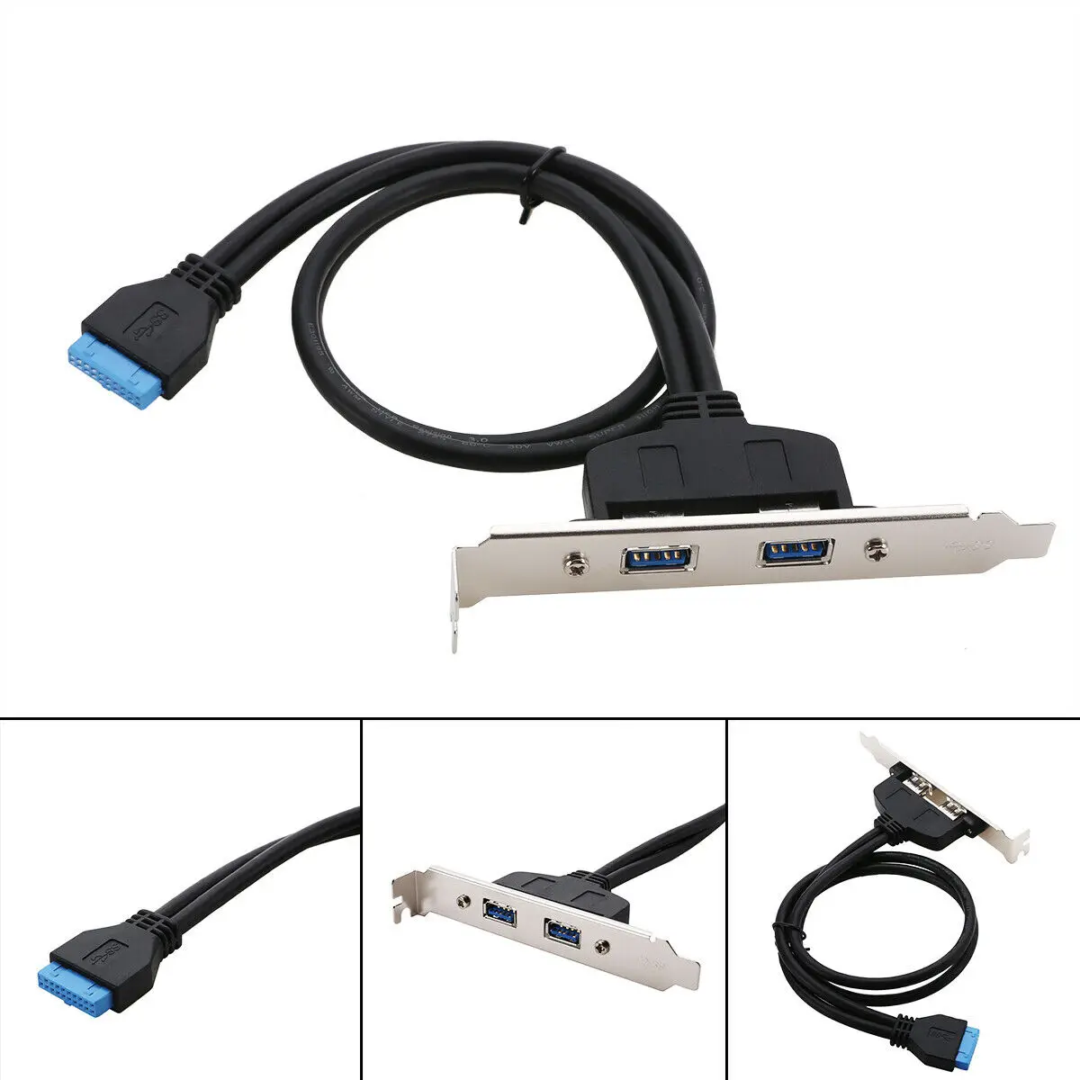 USB 3 0 задняя панель расширительный кронштейн для 20Pin Кабельный адаптер