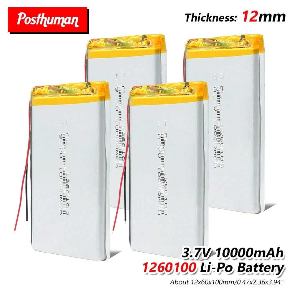 1260100 с PCB литий-полимерный аккумулятор 3,7 V 10000mAh Lipo Li-Po литиевая батарея Замена для планшета DVD медицинское устройство